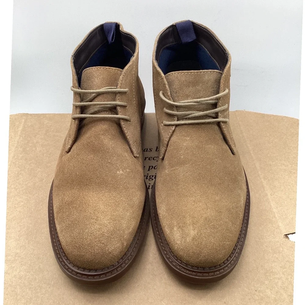 Steve Madden Mens Tan Brown Suede Chukka Desert Boots Lace Up Ankle Boots